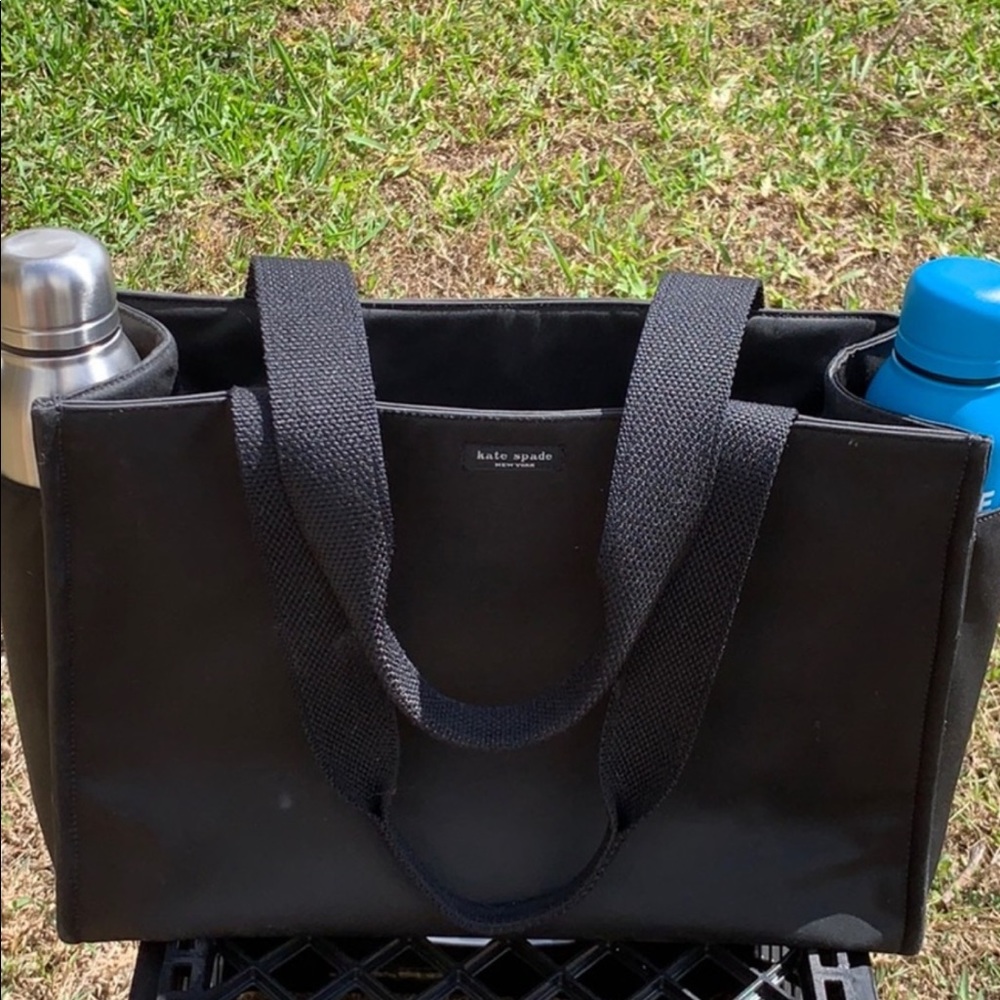 Vintage Kate Spade Canvas Medium Black Nylon Tote - Picture 2 of 8